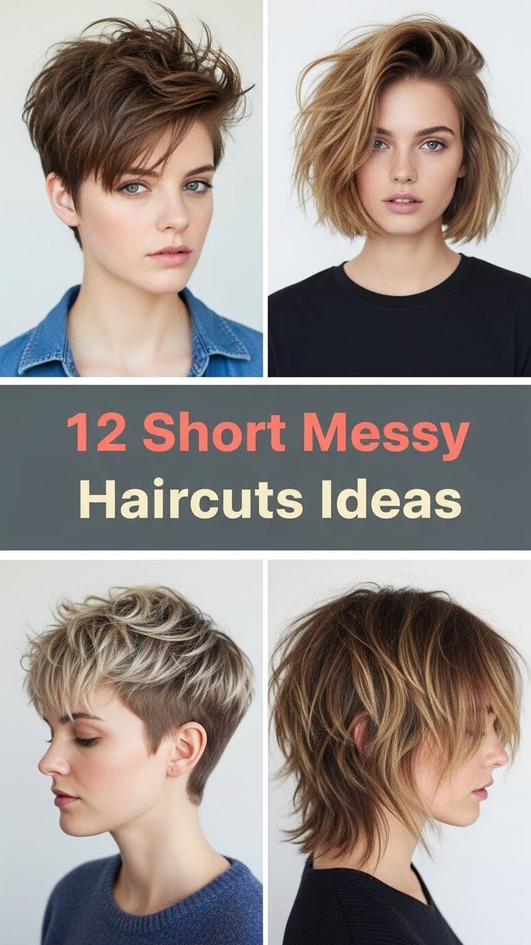 12 Short Messy Haircuts Ideas