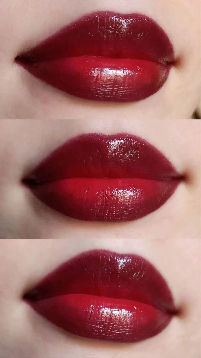 Perfect Red Ombre Lips ✨ Long-Lasting Bold Lip Look”