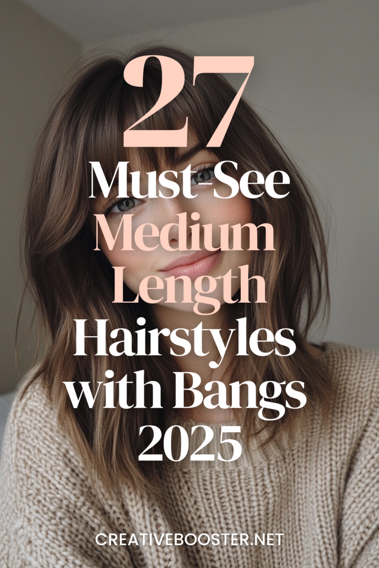 27 Must-See Medium Length Hairstyles with Bangs 2025