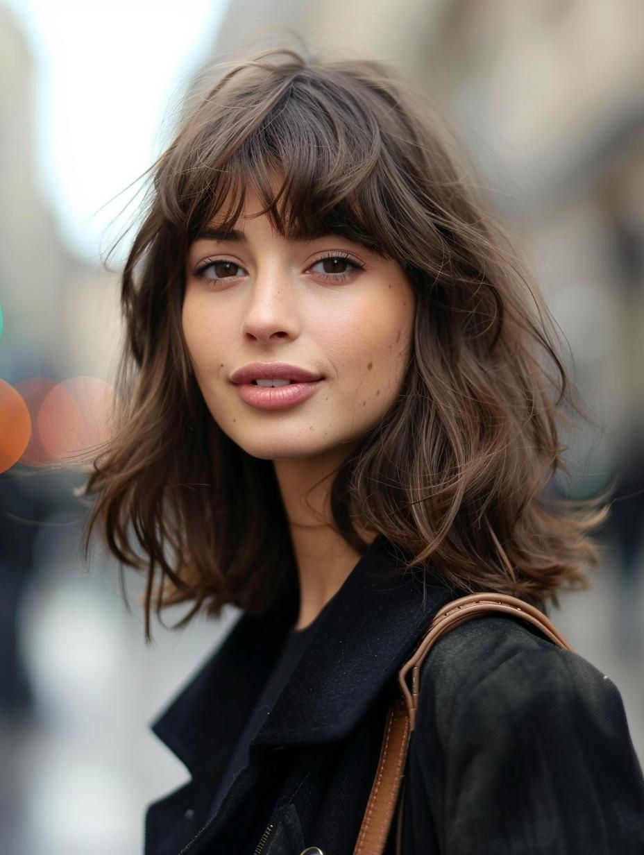 Stylish Medium Haircuts with Bangs: Trendy and Versatile Ideas