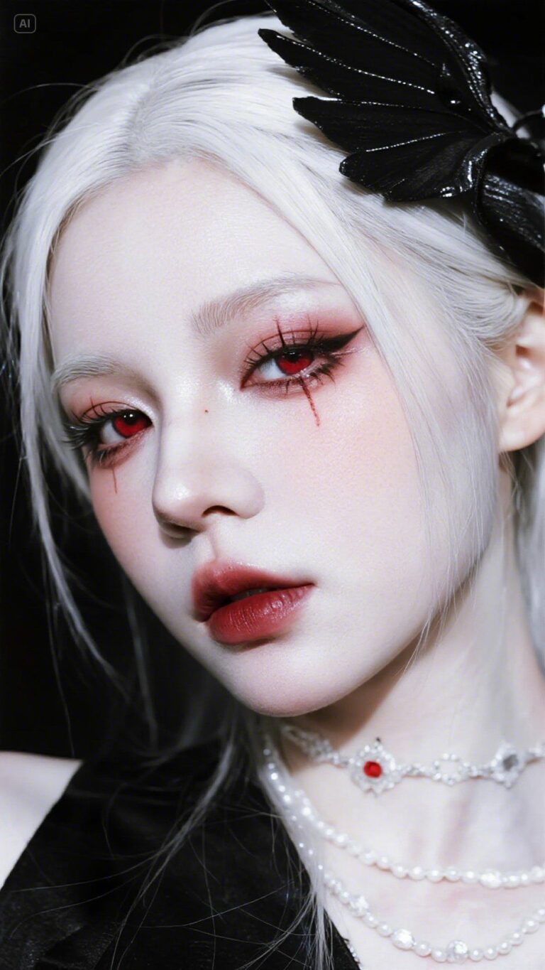 Ethereal Vampire Princess Makeup with Blood Tears 🩸👑 | Gothic Lolita Beauty Tutorial