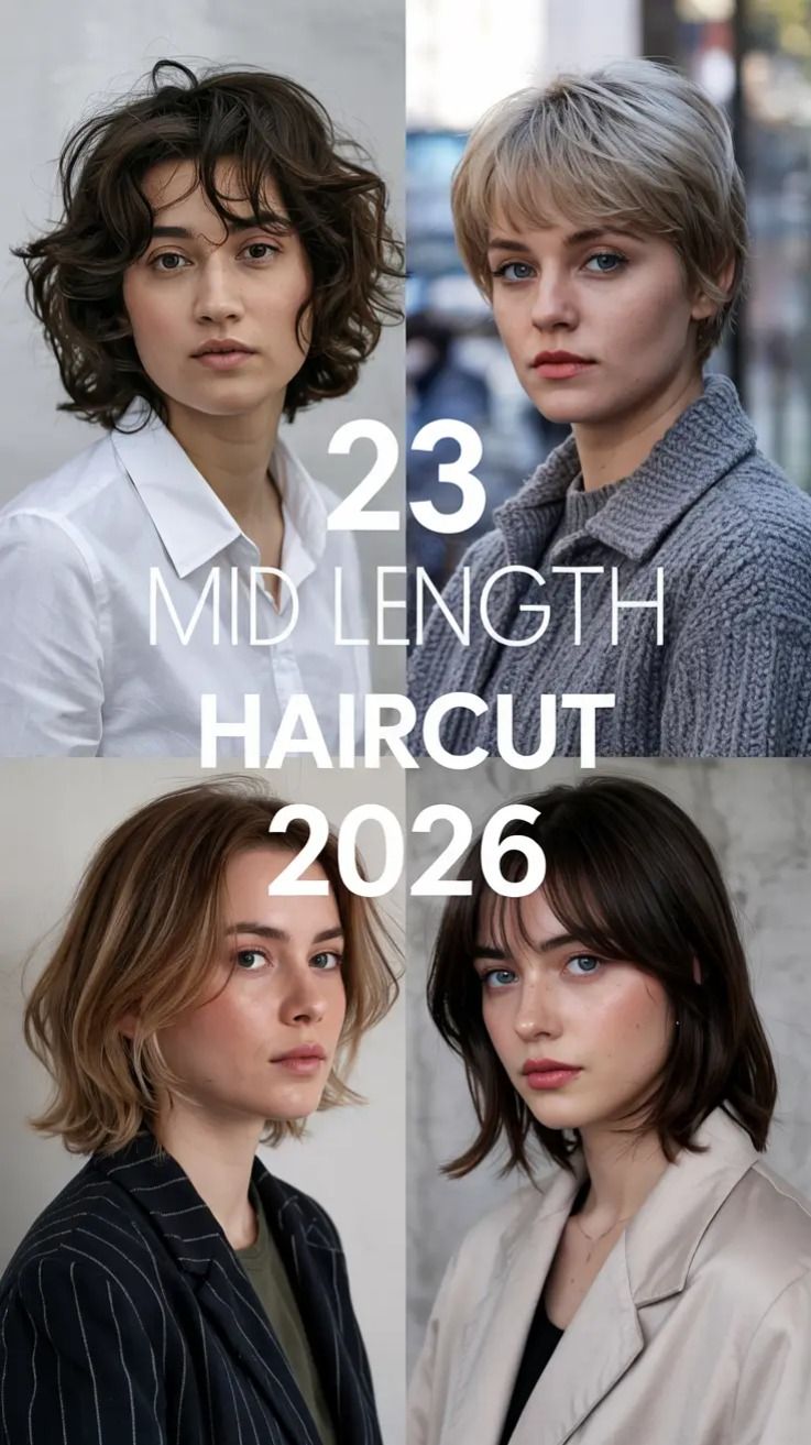 ✨ 23 Trendy Mid-Length Haircuts for 2026 💇‍♀️ | Modern Shoulder-Length Hairstyles & Chic Bangs ✨