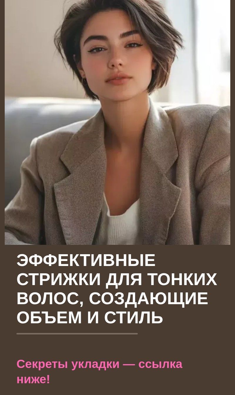 Эффективные стрижки для тонких волос, создающие объем и стиль