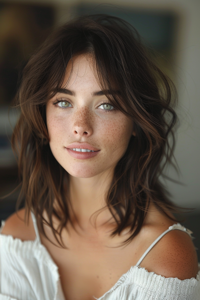 38 Awesome Medium-Length Hairstyles with Bangs Every Woman Needs to Tr