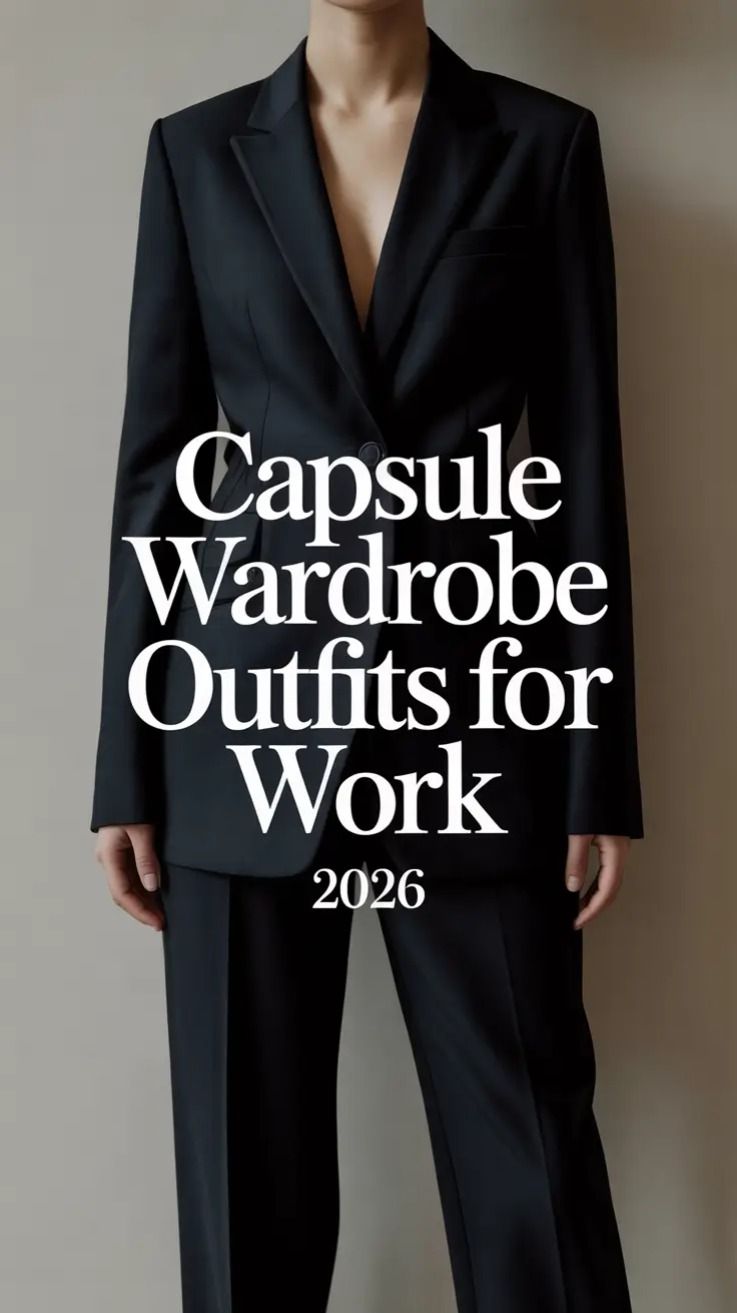 🖤 Capsule Wardrobe Outfits for Work 2026 | Timeless Minimalist Office Style 💼