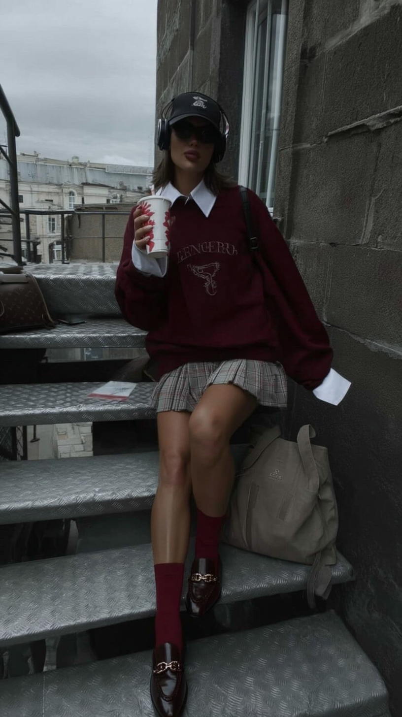 красивая девушка в интересном образе