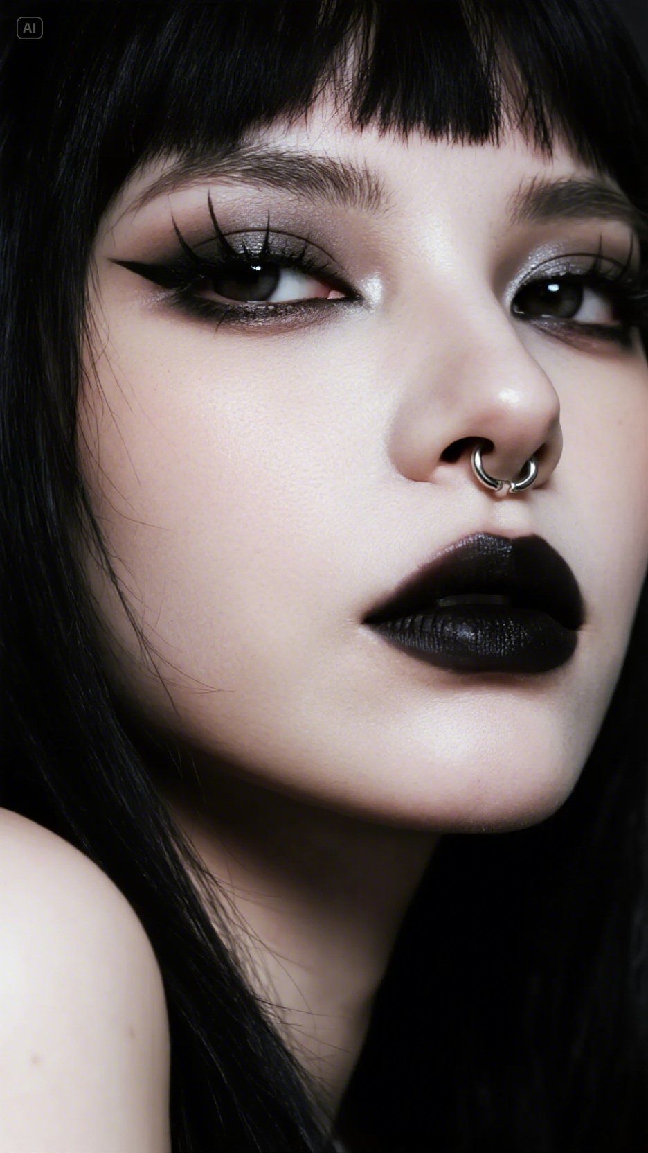 Dark Gothic Glam: Mysterious Black Beauty