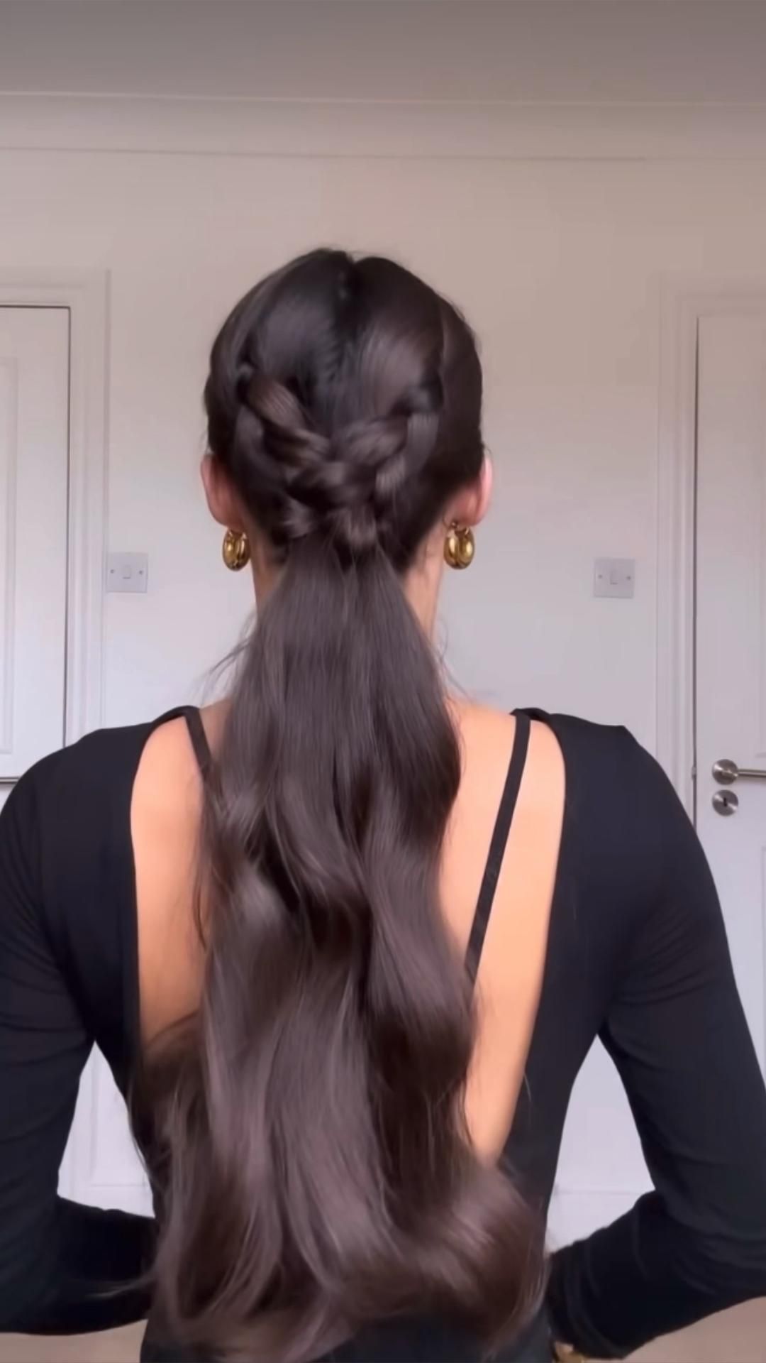 Easy braided ponytail Hairstyle Tutorial