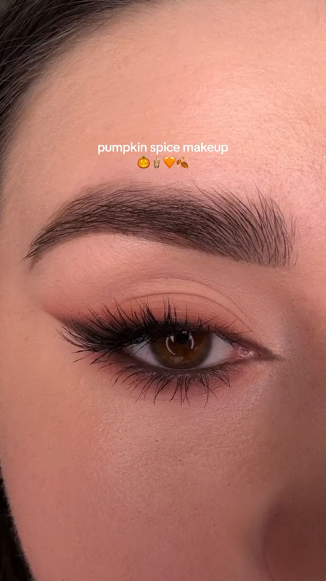 Pumpkin spice eye makeup look