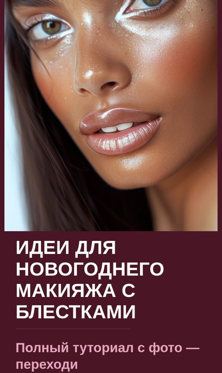 Идеи для новогоднего макияжа с блестками