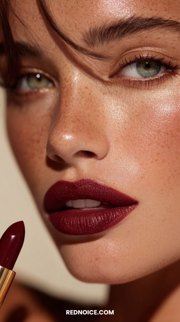 Simple Christmas Makeup: Cinnamon Blush & Red Lip