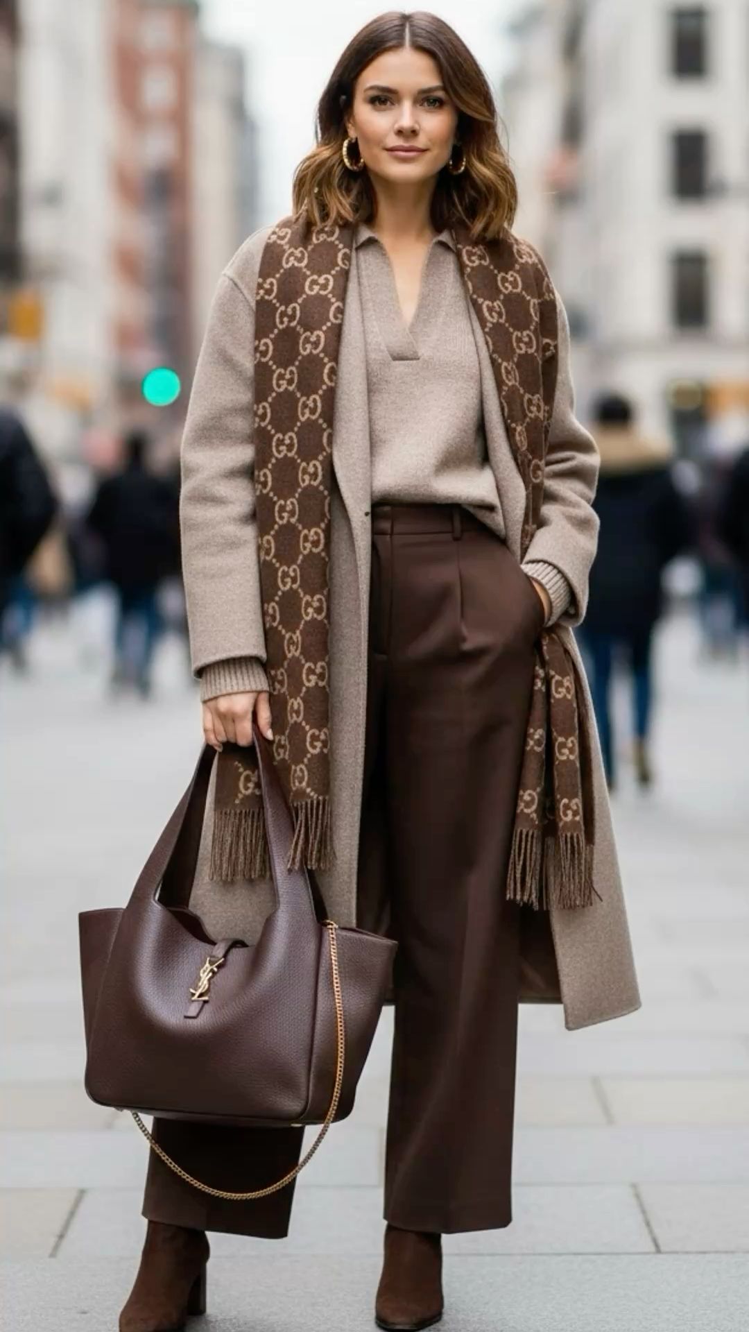 Стильный повседневный образ на осень, зиму и весну. Модный зимний лук вб. Женская мода.