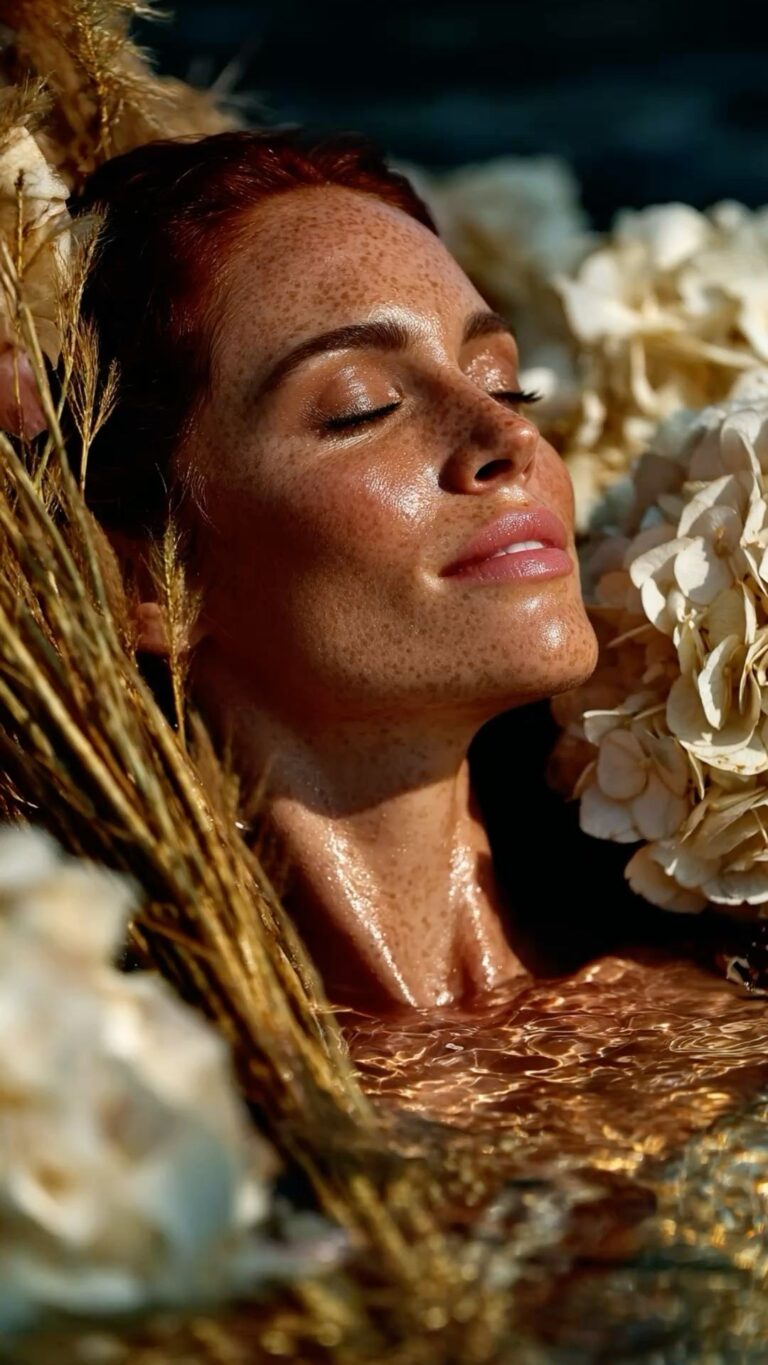 Девушка вода эстетика цветы