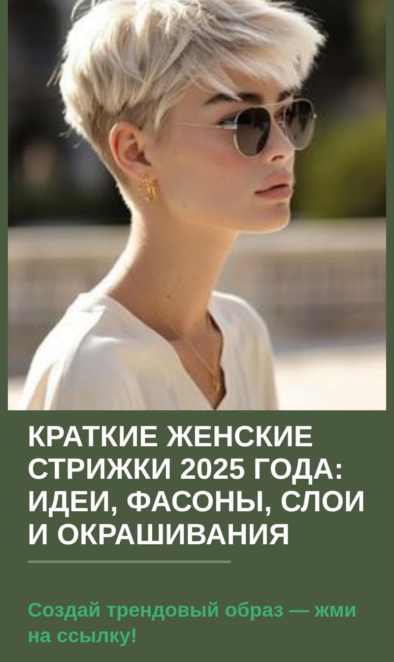 Краткие женские стрижки 2025 года: идеи, фасоны, слои и окрашивания