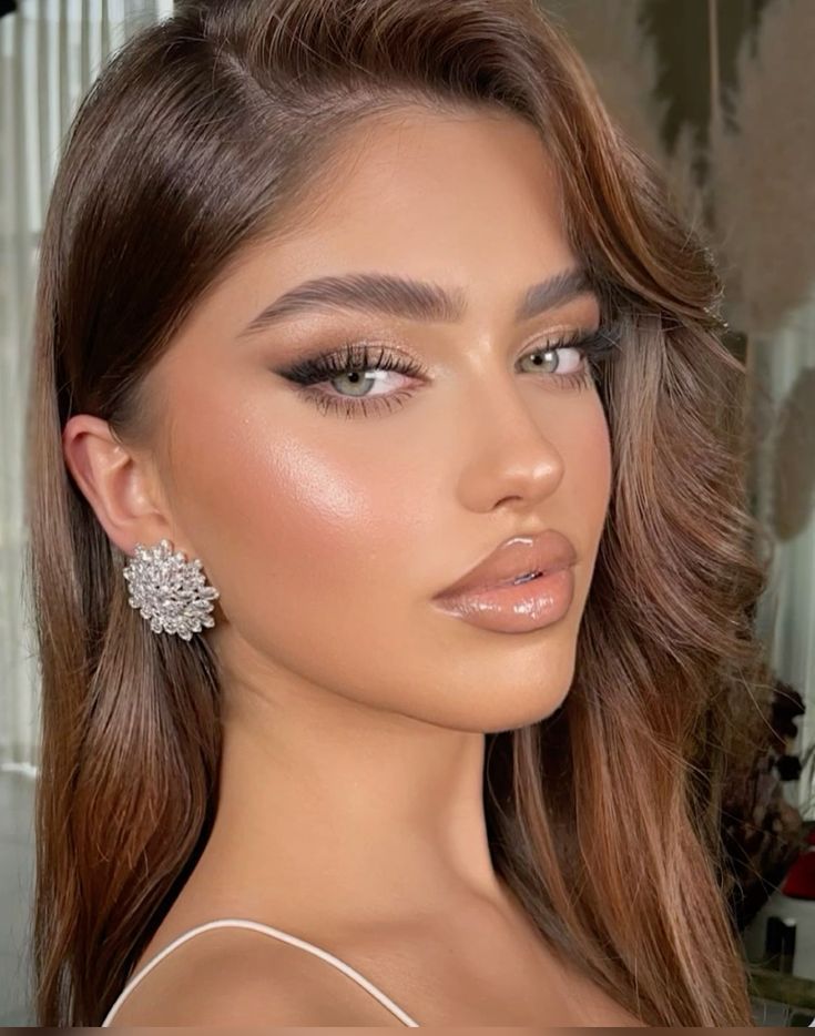 brunette makeup green eyes fall makeup