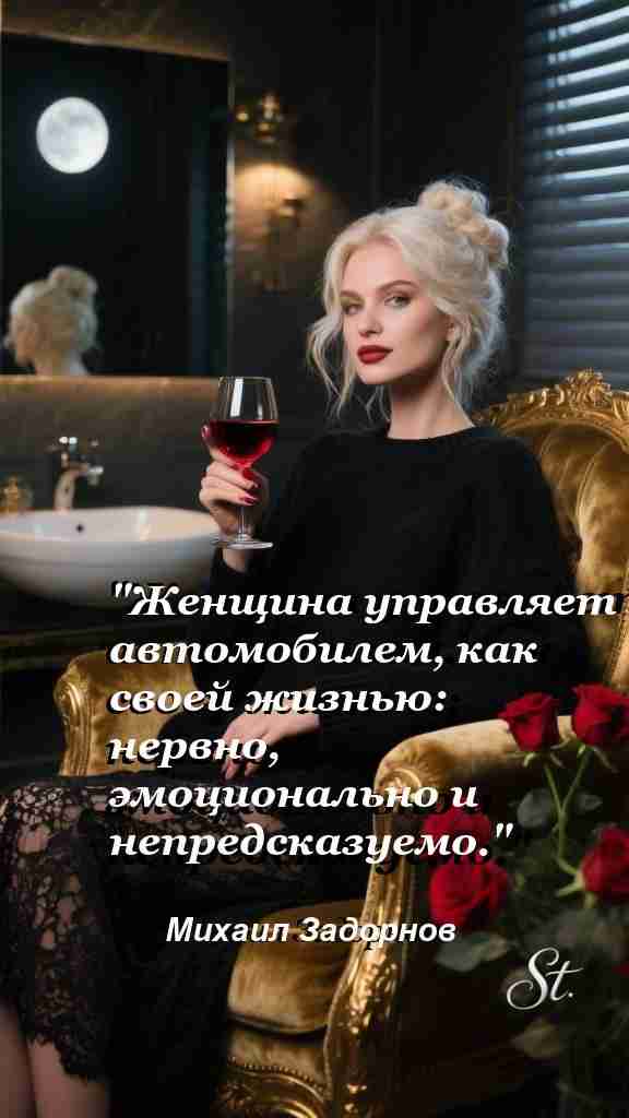 Женская мудрость в каждой эмоции за рулем