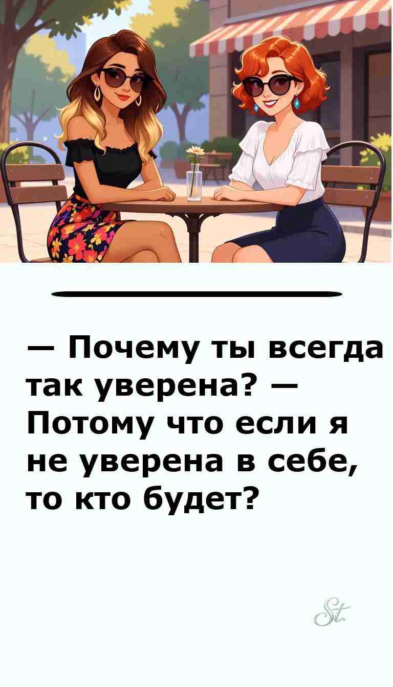 Уверенность и юмор женщины в анекдоте о жизни