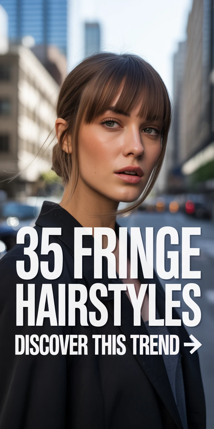 35 Stylish Fringe Hairstyles That Show How to Softe Features Beautifully