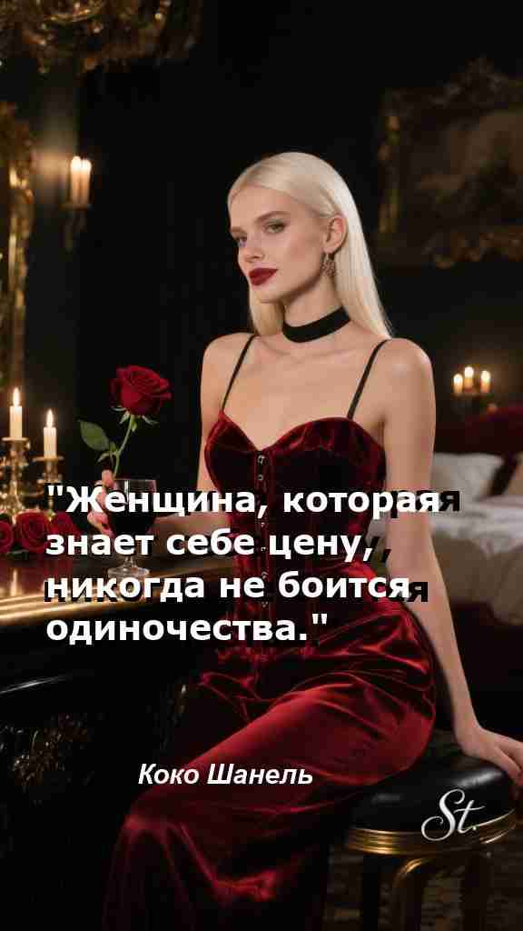 Сила одиночества и уверенности в себе женщины