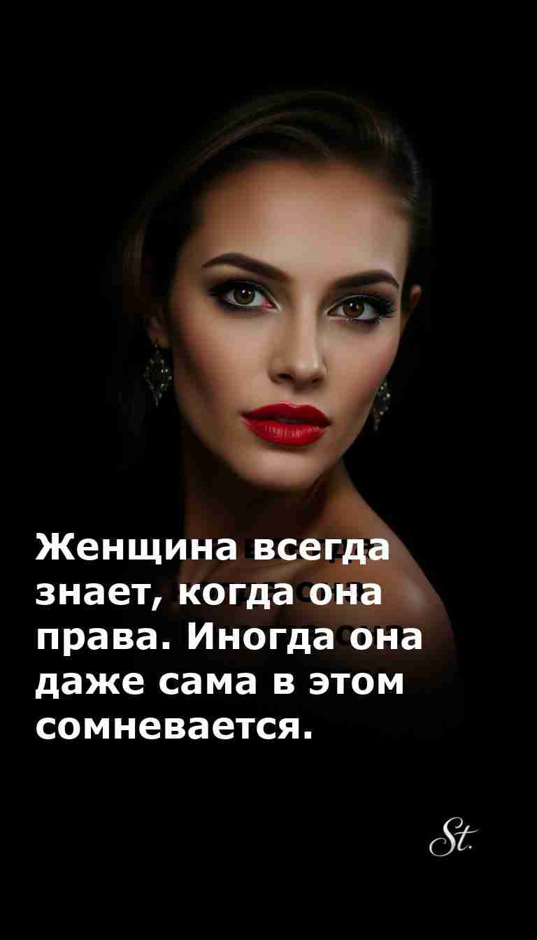 Женский юмор о том как быть всегда правой