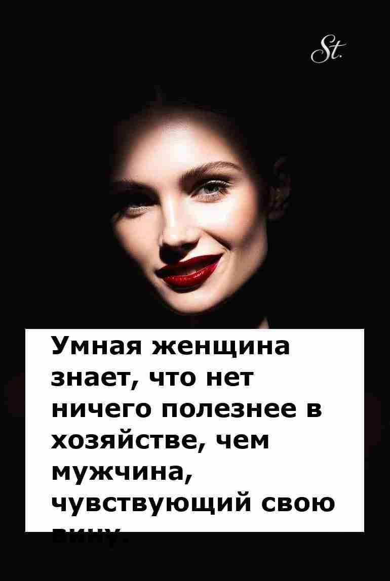 Умная женщина и ее сарказм про мужскую вину