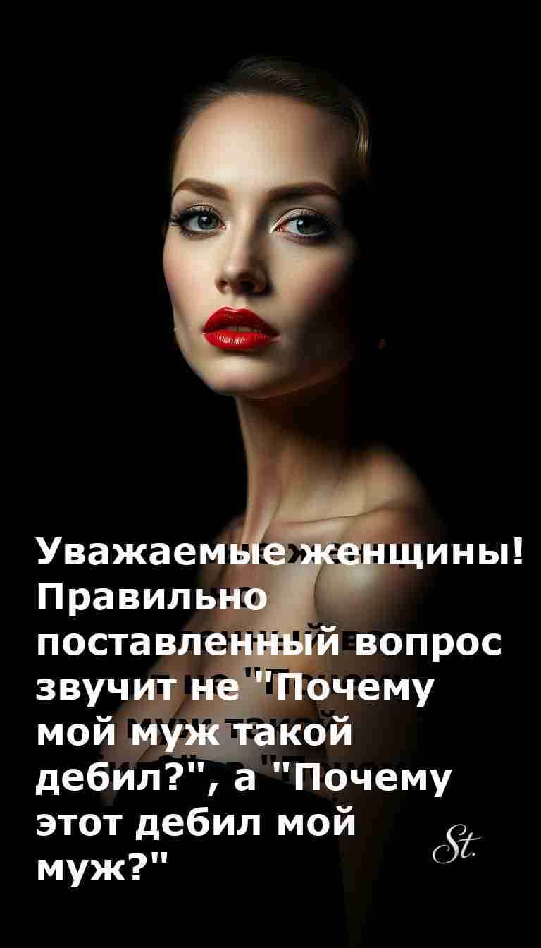 Почему этот дебил мой муж в жизни с юмором